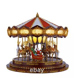 2020 Mr. Christmas Deluxe Carousel Plays 20 Christmas Carols, LED Light Show