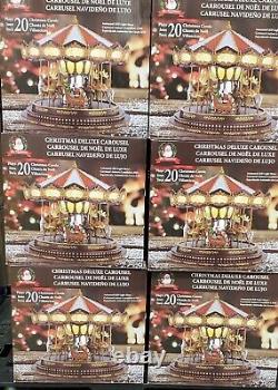2020 Mr. Christmas Deluxe Carousel Plays 20 Christmas Carols, LED Light Show