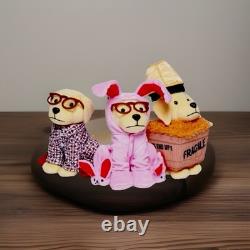 2025 Set of 3 Raising Cane's Plush Christmas Story Ralphie Pink Bunny SOLD OUT