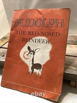 206? Vintage 1939 CHRISTMAS RUDOLPH The Red Nosed Reindeer 1st Edition TRI-MOTOR