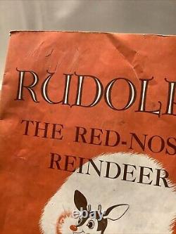 206? Vintage 1939 CHRISTMAS RUDOLPH The Red Nosed Reindeer 1st Edition TRI-MOTOR