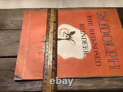 206? Vintage 1939 CHRISTMAS RUDOLPH The Red Nosed Reindeer 1st Edition TRI-MOTOR