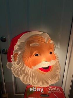 24 Vintage Illuminated Standard Santa Claus Face Goodman