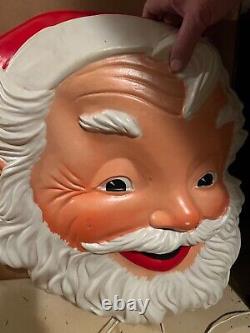 24 Vintage Illuminated Standard Santa Claus Face Goodman