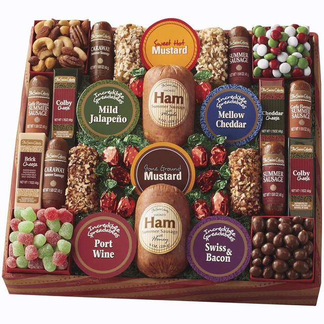 26 Surefire Pleasers Assorted Holiday Treats With Ham Summer Sausages, Chocola