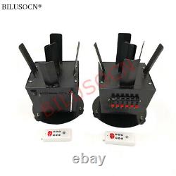 2pcs/lot Wireless remote control 6 Cues cold fireworks firing system rotate