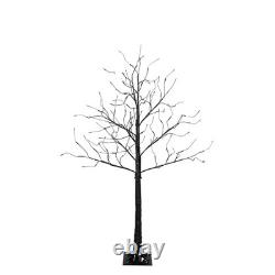 3 Pack Halloween Spooky Tree with Purple Lights, 4FT/5FT/6FT, for Halloween Decor