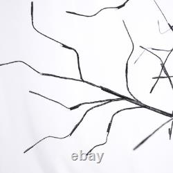 3 Pack Halloween Spooky Tree with Purple Lights, 4FT/5FT/6FT, for Halloween Decor