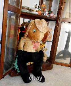 31 Giant Gund Easter Bunny Rabbit COWBOY from the 1940's