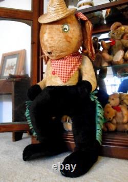 31 Giant Gund Easter Bunny Rabbit COWBOY from the 1940's