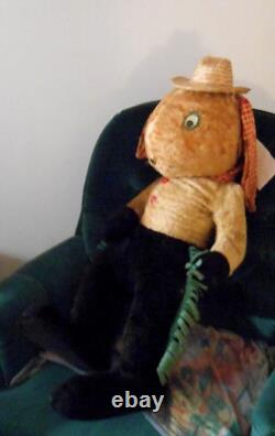 31 Giant Gund Easter Bunny Rabbit COWBOY from the 1940's