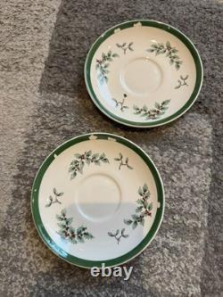 36 pc VINTAGE Spode English Seasonal Holiday Christmas Tree Design Tea Set