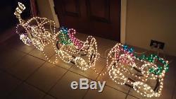 3D Christmas Rope Light Train Illuminated Sculpture Rare Xmas Yard Decoration