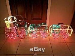 3D Rope light Train Sculpture Animated Light Up Outdoor Christmas Decoration