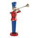 4' Medium Festive Royal Welcome Toy Soldier Trumpet Christmas Holiday Statue