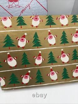 4 Vintage Christmas Santa Gift Boxes Santa Trees BOXES ONLY EMPTY 50s-60s RARE