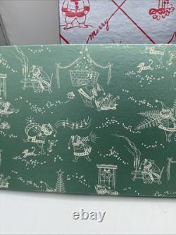 4 Vintage Christmas Santa Gift Boxes Santa Trees BOXES ONLY EMPTY 50s-60s RARE
