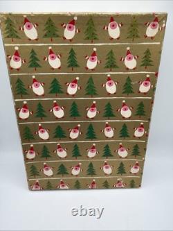 4 Vintage Christmas Santa Gift Boxes Santa Trees BOXES ONLY EMPTY 50s-60s RARE