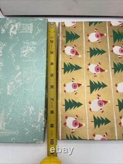 4 Vintage Christmas Santa Gift Boxes Santa Trees BOXES ONLY EMPTY 50s-60s RARE