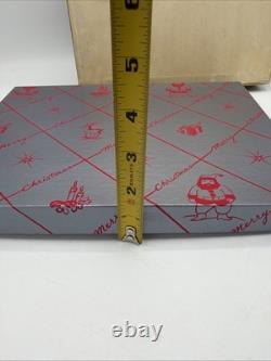 4 Vintage Christmas Santa Gift Boxes Santa Trees BOXES ONLY EMPTY 50s-60s RARE