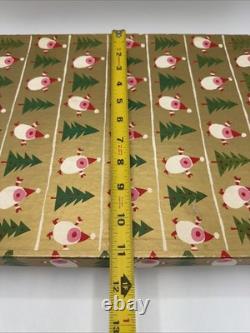 4 Vintage Christmas Santa Gift Boxes Santa Trees BOXES ONLY EMPTY 50s-60s RARE