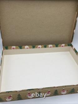 4 Vintage Christmas Santa Gift Boxes Santa Trees BOXES ONLY EMPTY 50s-60s RARE