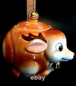 (404) RARE RETIRED Christopher Radko Rudolph Shiny Brite Cookie Jar MINT