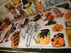 45 Vintage Paper Halloween Items! Witch, Paper Lantern, Puffy Spider, Beistle