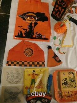 45 Vintage Paper Halloween Items! Witch, Paper Lantern, Puffy Spider, Beistle