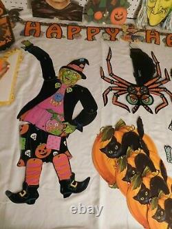 45 Vintage Paper Halloween Items! Witch, Paper Lantern, Puffy Spider, Beistle