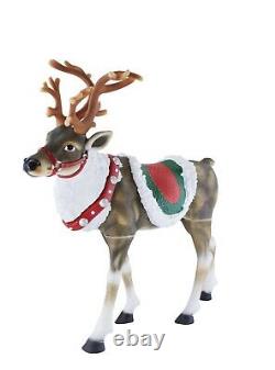 48 Led Lighted Reindeer Yard Blow-mold Christmas Decor New In Box