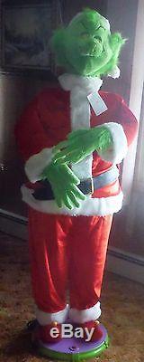 5 Foot tall GRINCH BY GEMMY Who Stole Christmas Singing Dancing Karaoke NICE