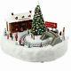5 Inch Animated Resin Christmas Musical Train Station Contemporary Design Gift