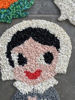 5 VTG Melted Popcorn 70s Halloween & Thanksgiving Pumpkin Witch Ghost Pilgrims