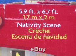 6'Gemmy 2011 Peace on Earth Nativity Scene Lighted Christmas Airblown Inflatable