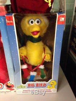 6 animated Telco christmas Sesame Street Big Bird Oscar Ernie Cookie
