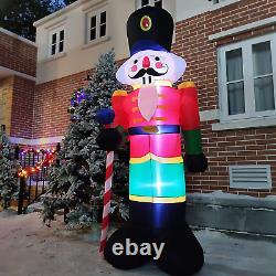 8 Foot Christmas Inflatable Nutcracker Soldier Outdoor Decorations, Light up Inf