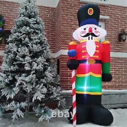 8 Foot Christmas Inflatable Nutcracker Soldier Outdoor Decorations, Light up Inf