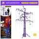 8ft Lighted Black Halloween Tree With Ghosts & 355 Led Lights Spooky Decor
