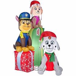 9' Gemmy Paw Patrol Chase Marshall & Skye Lighted Christmas Airblown Inflatable