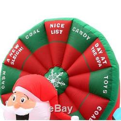 9 ft Gemmy Lighted Christmas Wheel Spin Game Airblown Animated Inflatable