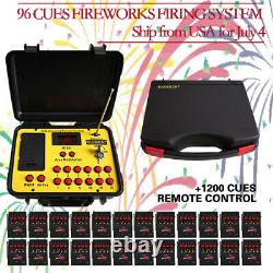 96 Cues fireworks firing system Ship From USA 500M ABS Waterproof Case Control