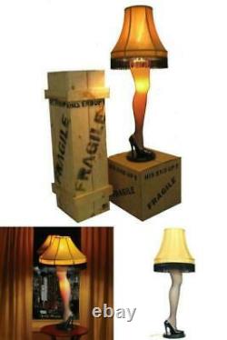 A Christmas Story 45 Ladies Leg Lamp Full Size Major Award with Wooden Leg Crate