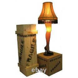 A Christmas Story 45 Ladies Leg Lamp Full Size Major Award with Wooden Leg Crate