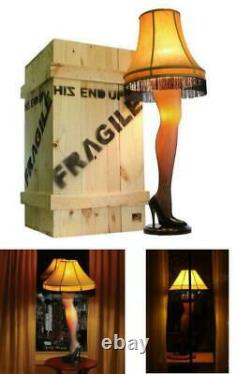 A Christmas Story Deluxe Large 50 Lady Leg Lamp Major Award with Full Wood Crate