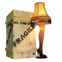 A Christmas Story Deluxe Large 50 Lady Leg Lamp Major Award with Full Wood Crate