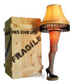 A Christmas Story Womans Leg Lamp withFull Size Crate Authentic Movie Quality 50