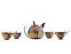 A Vintage Modernist Form Gourd & Horn Coffee Set