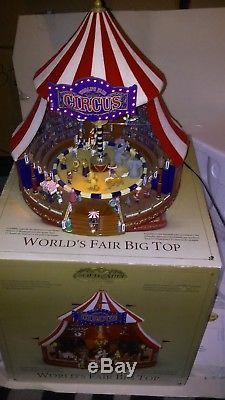 ANIMATED MR. CHRISTMAS World's Fair Big Top -Gold Label With Box MUSIC