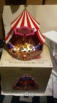 ANIMATED MR. CHRISTMAS World's Fair Big Top -Gold Label With Box MUSIC